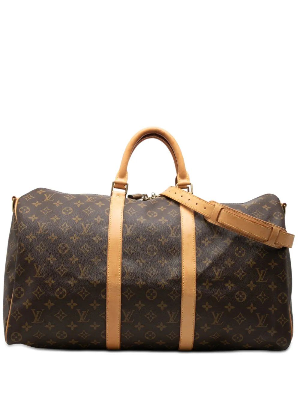 Louis Vuitton Pre-Owned Borsa da viaggio Keepall Bandouliere 50 con monogramma 2001 - Marrone