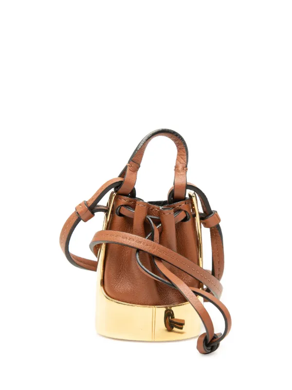 Loewe Pre-owned 2021 Leather Balloon Bag Pendant Necklace Costume Necklace in Brown