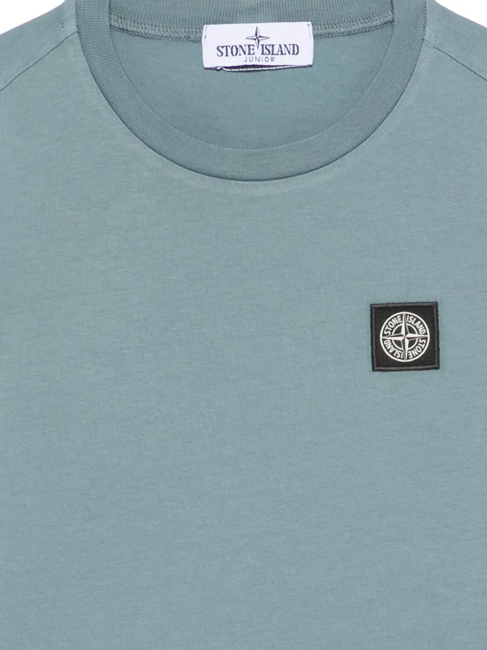 Stone Island Junior T-shirt met logopatch Blauw