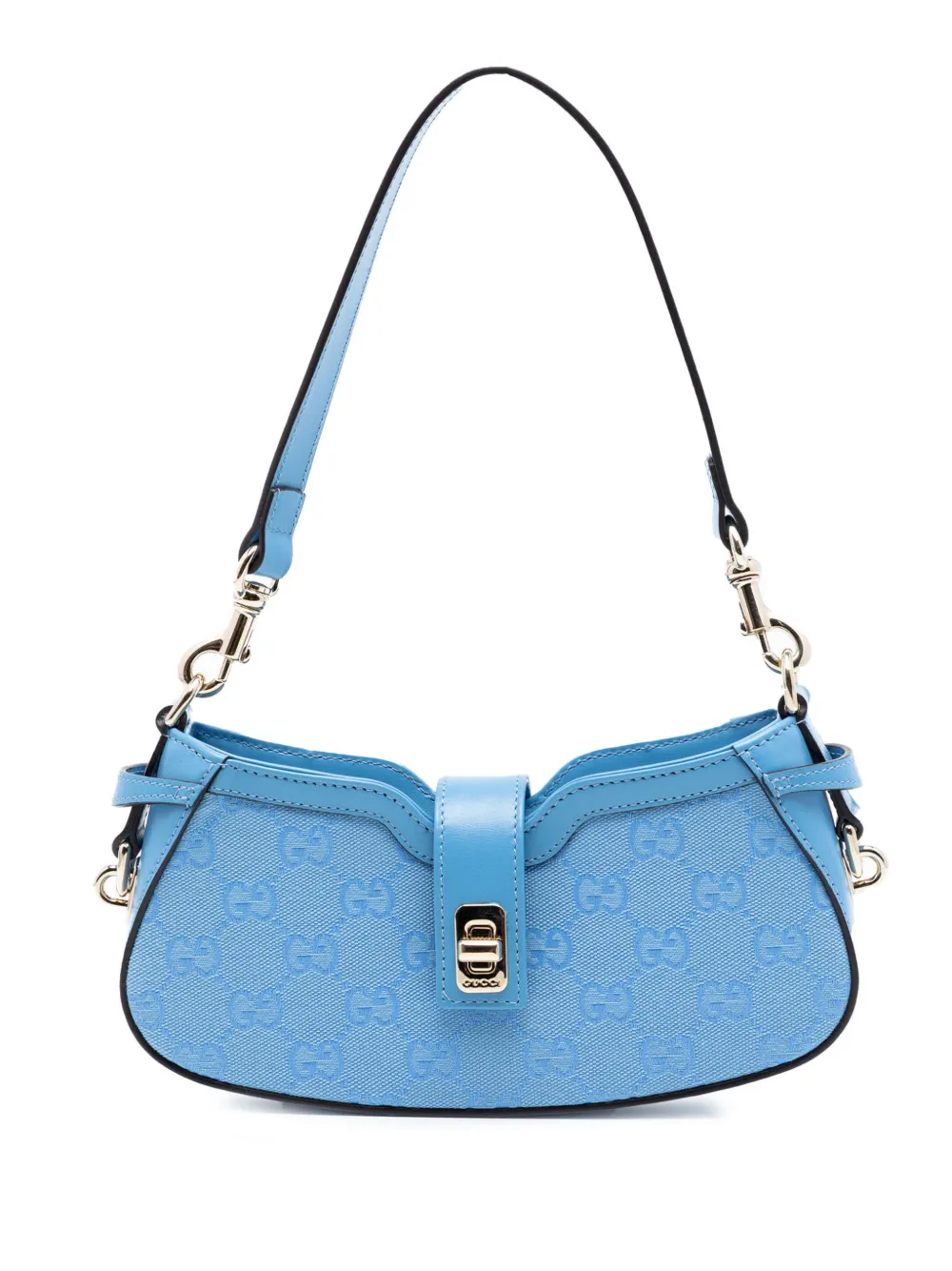 Gucci Pre-Owned Borsa a spalla Moon Side mini in tela GG 2016-2026 - Blu