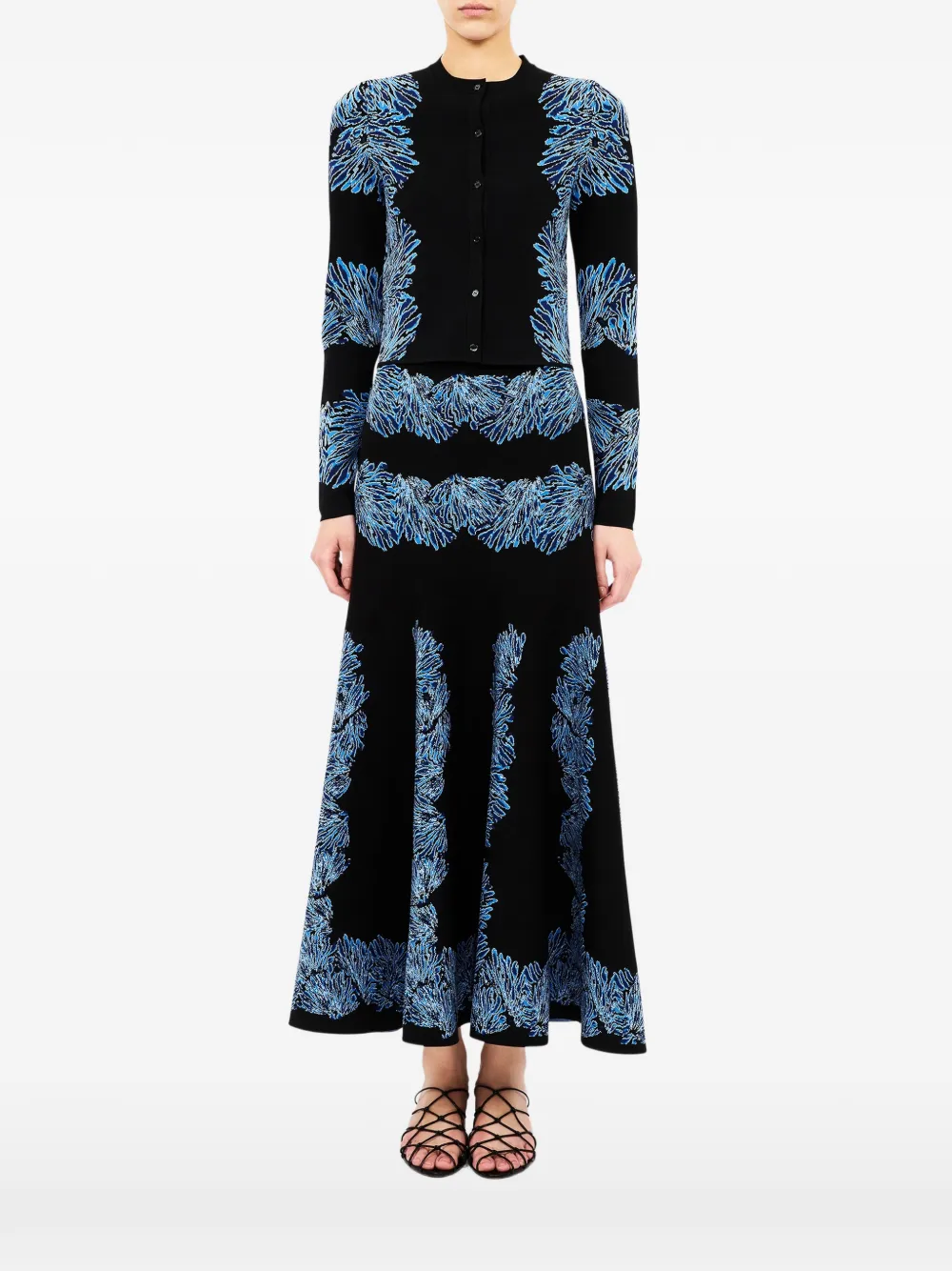 Ulla Johnson Carina jacquard-knit cardigan - Nero