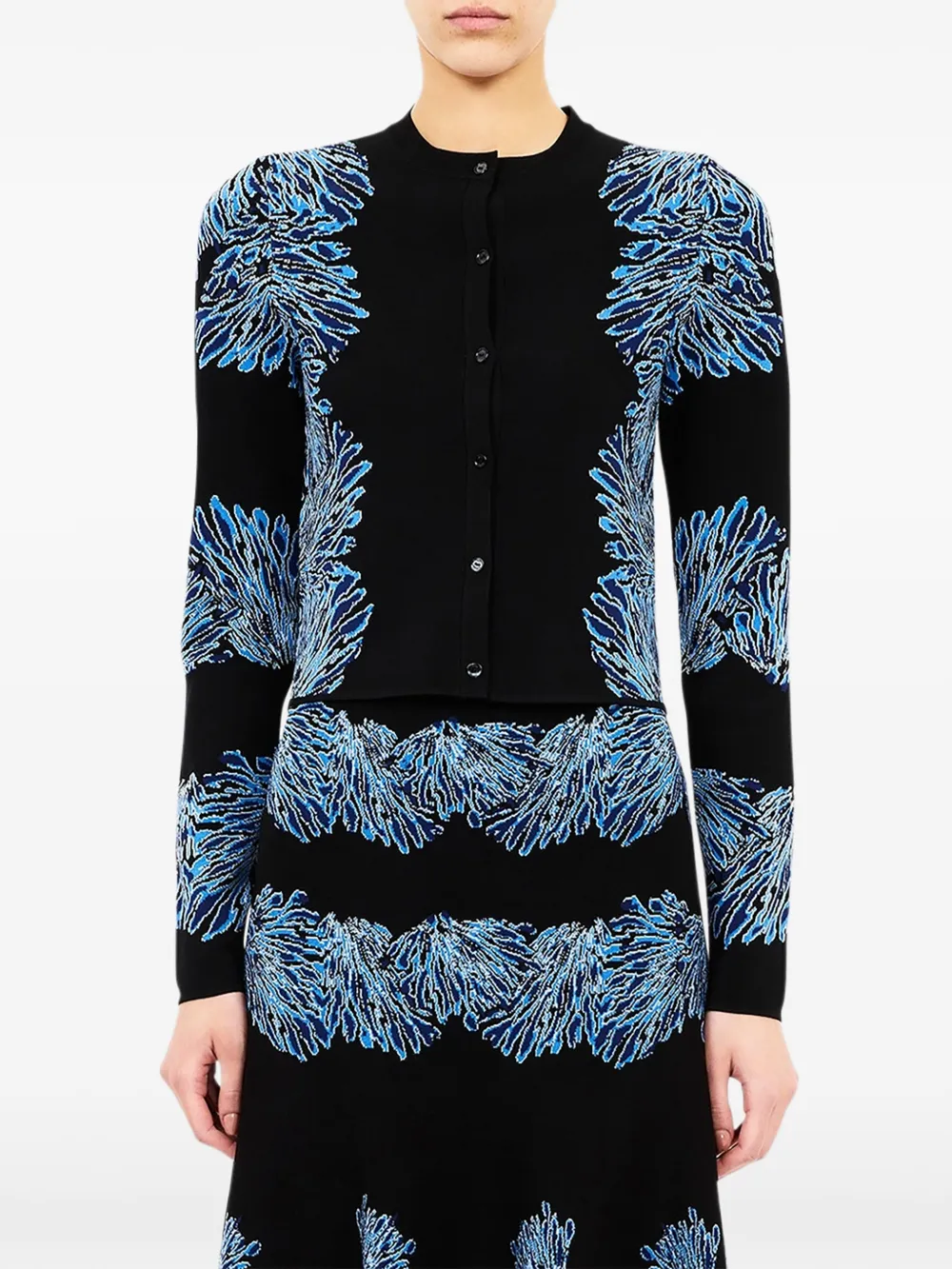 Ulla Johnson Carina jacquard-knit cardigan - Nero