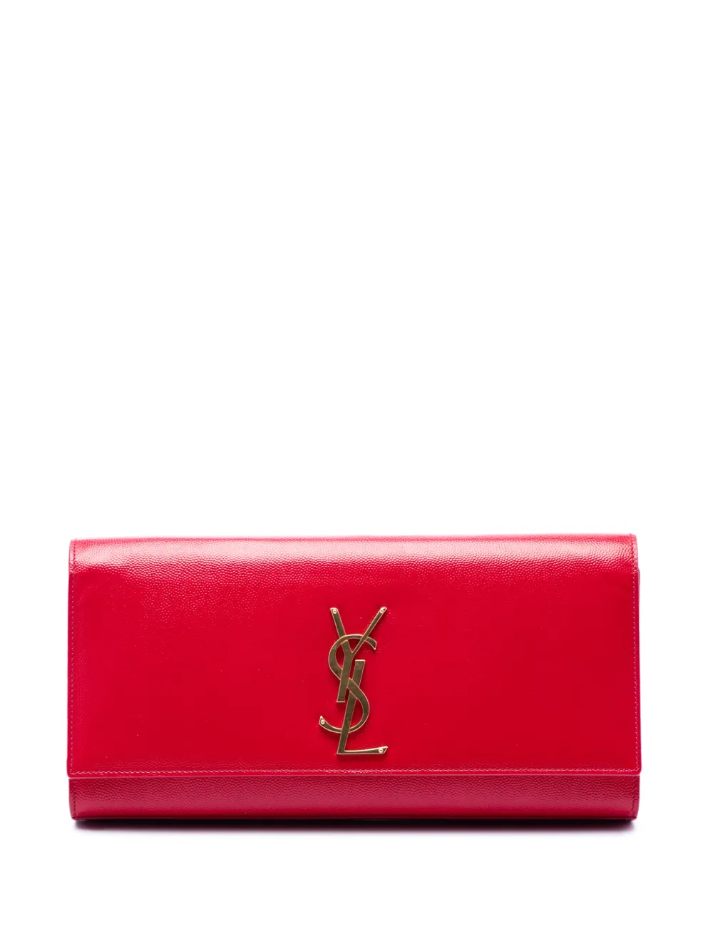 Saint Laurent Pre-Owned Clutch Cassandre in pelle Grain de Poudre con monogramma 2013 - Rosa