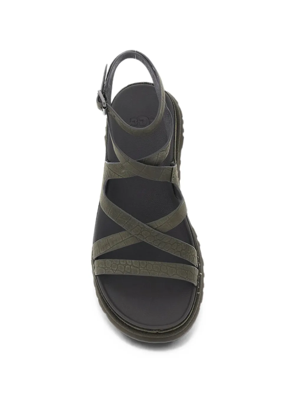  Ugg Goldengaze Croc-effect Multi-strap Sandals - Verde 