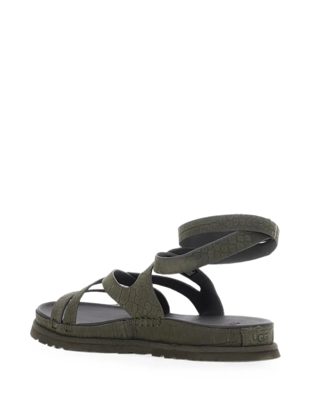 UGG GoldenGaze sandalen met krokodillen-reliëf en bandjes Groen
