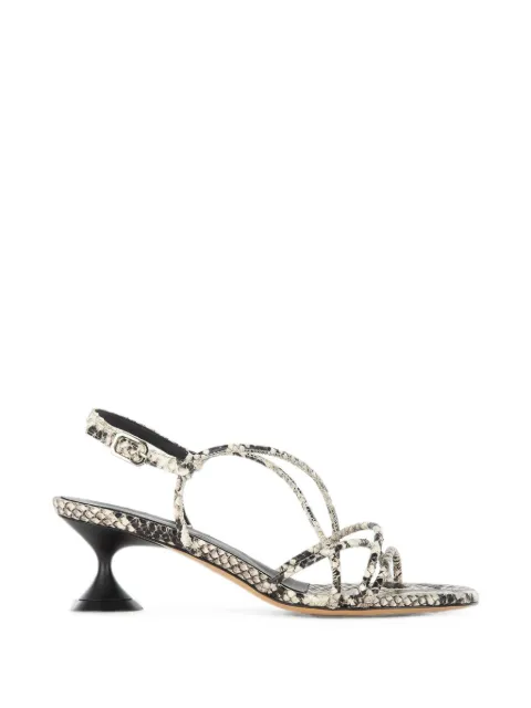 POEVE sandalias con efecto de piel de serpiente