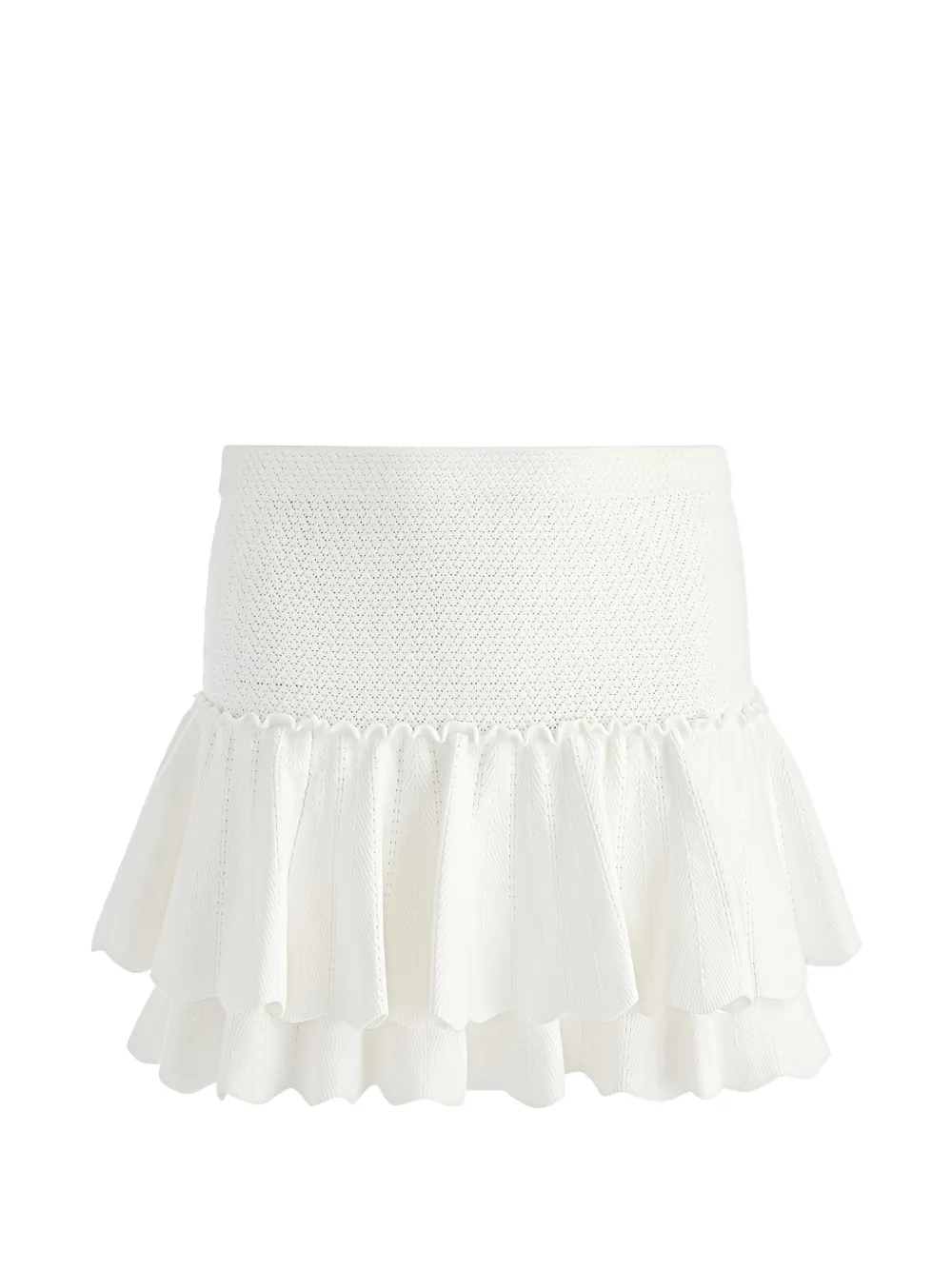 alice + olivia Siya pointed-hem mini skirt - Toni neutri