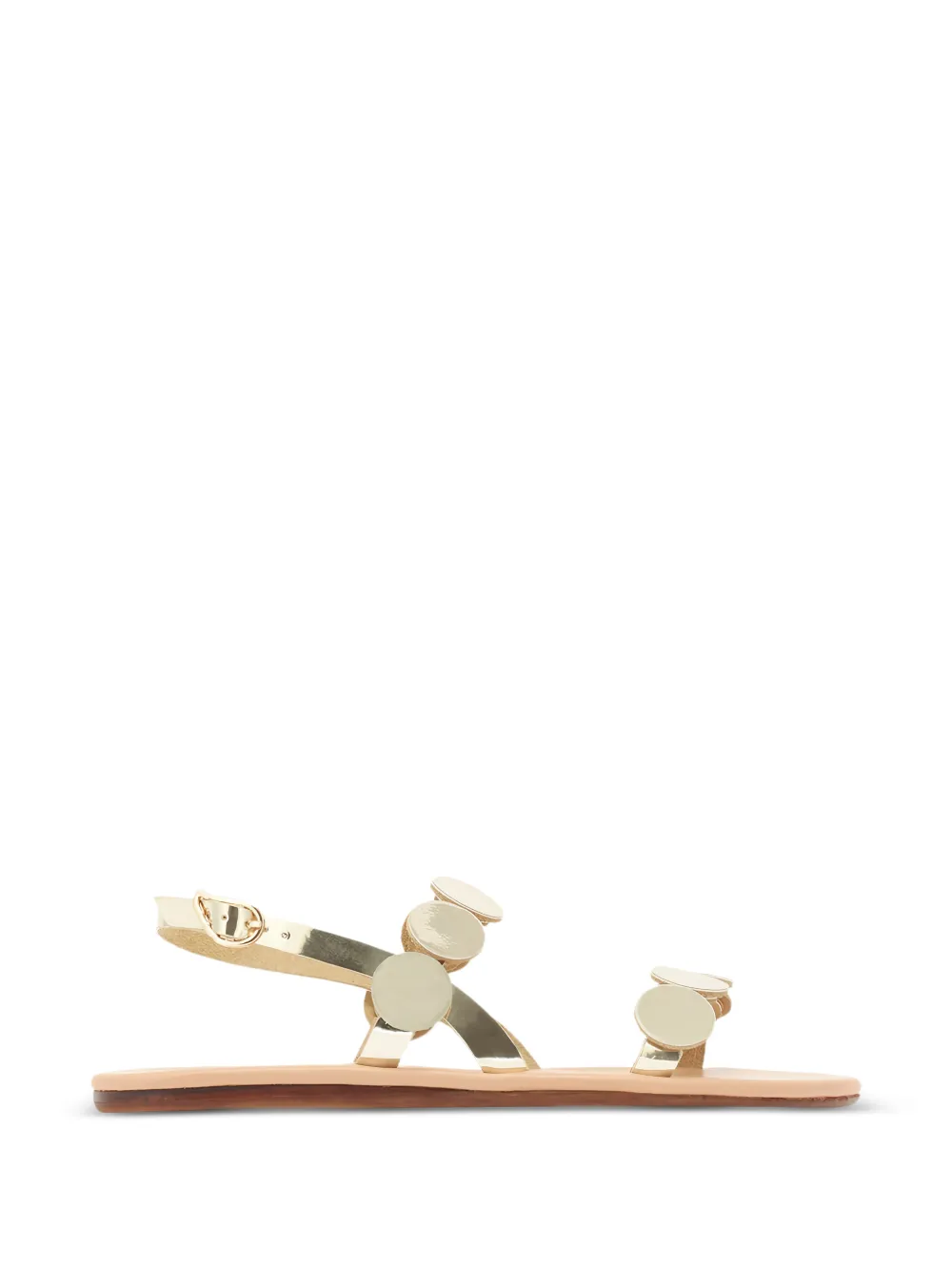 Ancient Greek Sandals metallic-effect disc-embellished sandals - Gold