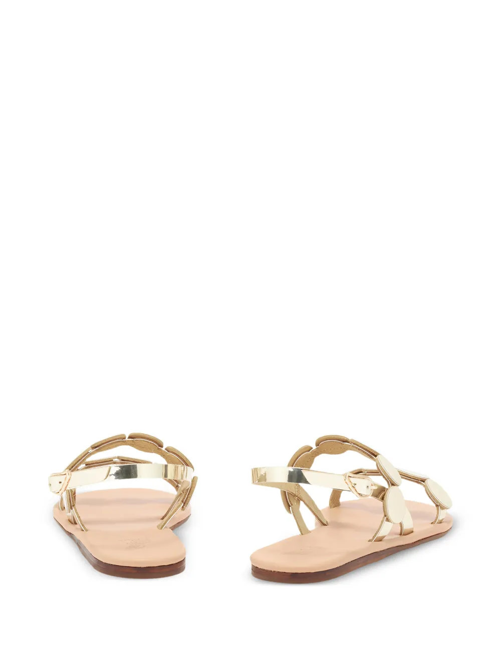 Ancient Greek Sandals metallic-effect disc-embellished sandals Goud