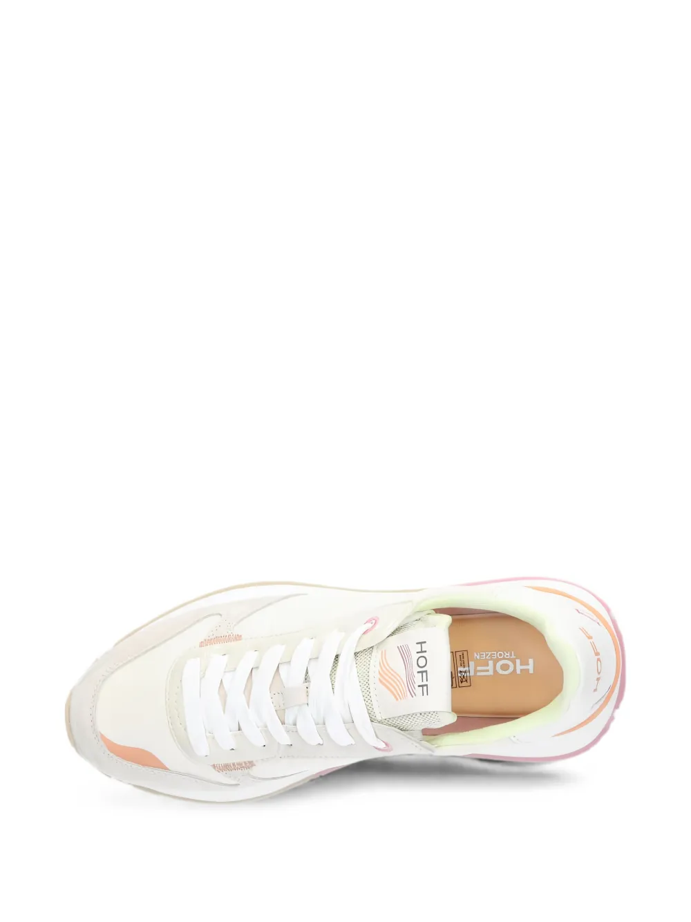 Hoff panelled round-toe sneakers Beige