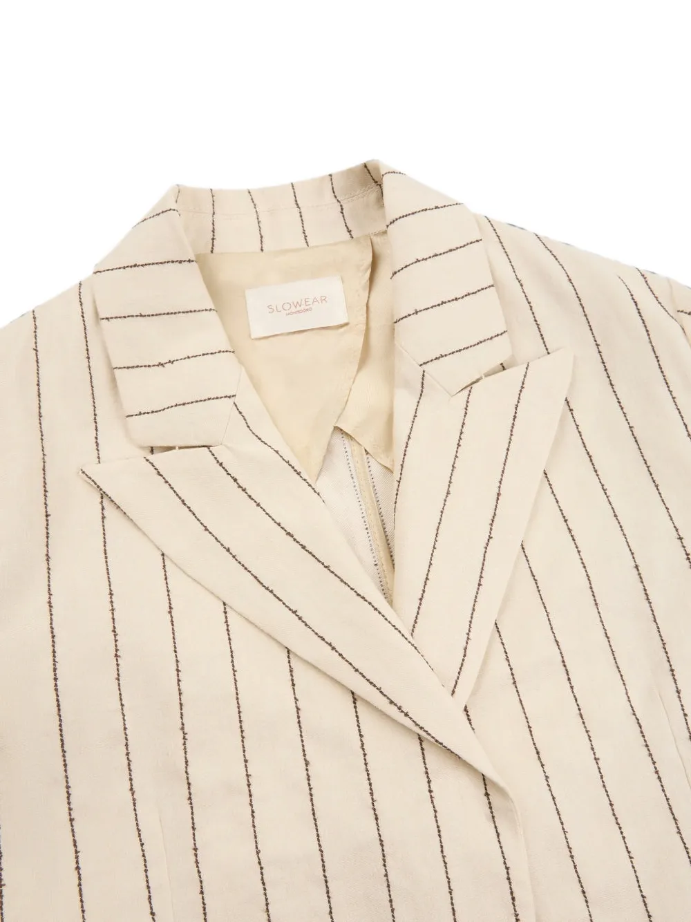  Slowear Pinstripe-pattern Notched-lapels Blazer - Neutro 