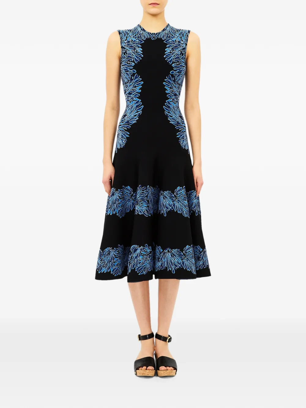 Ulla Johnson Iona jacquard-knit midi dress - Nero