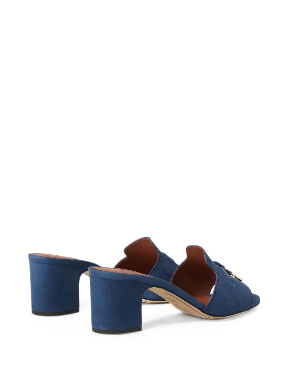 Loro Piana charm-embellished suede sandals Blauw