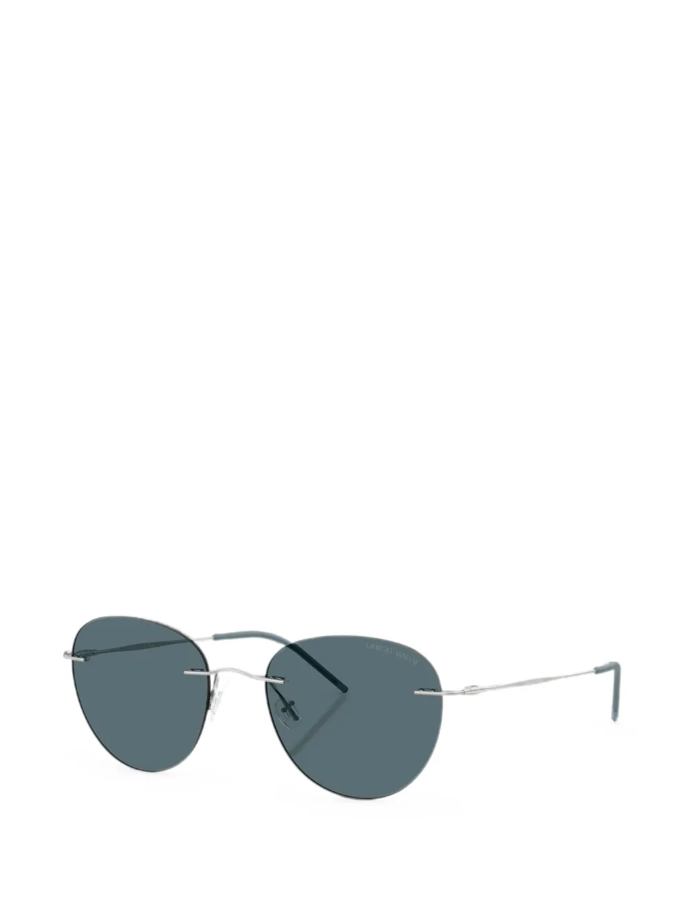 Giorgio Armani Zonnebril met rond montuur Zilver