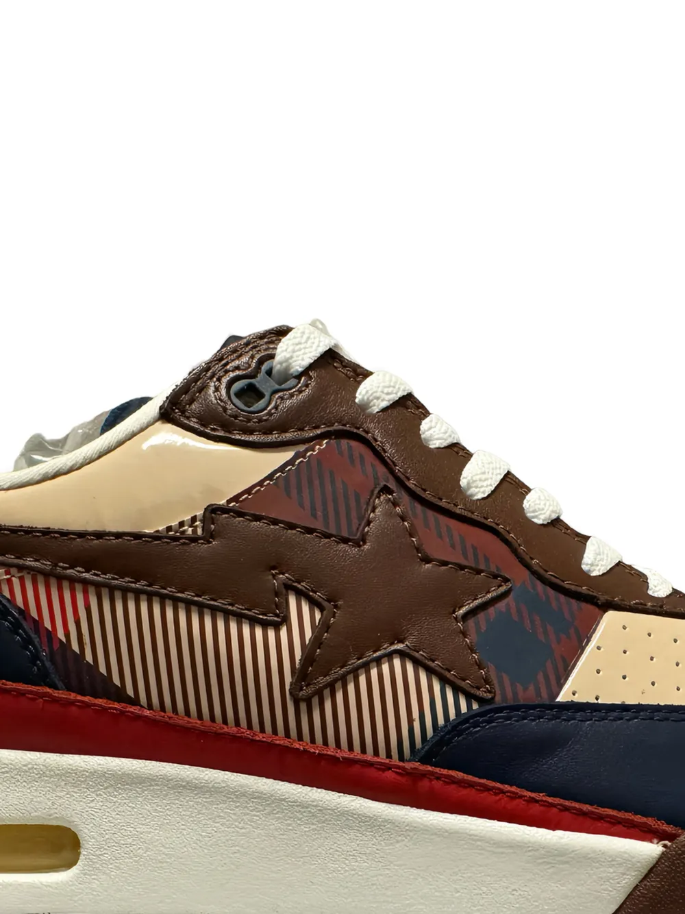 A BATHING APE Road Sta sneakers met vlakken Bruin
