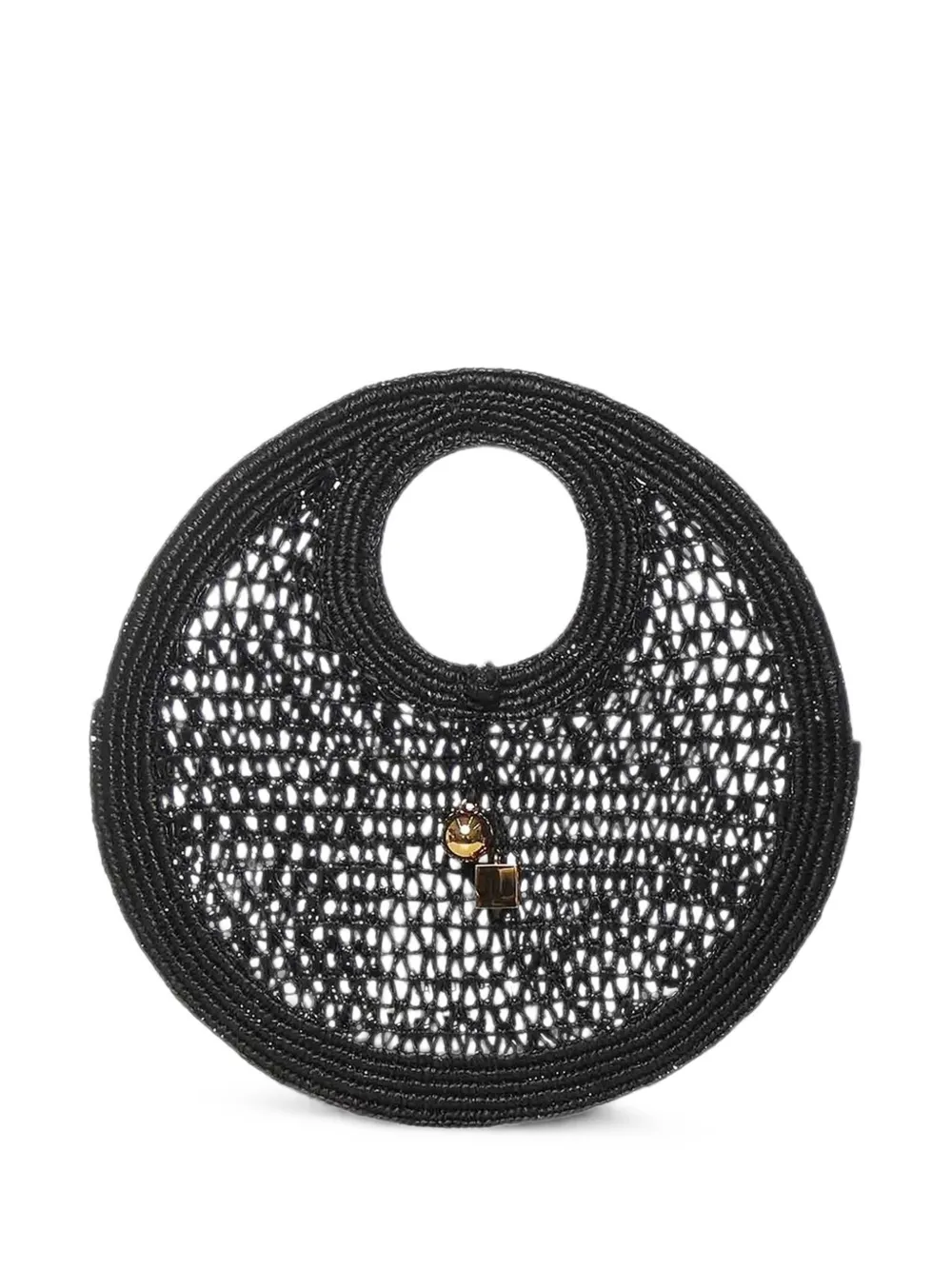 Jacquemus small The Spiaggia raffia tote bag - Black