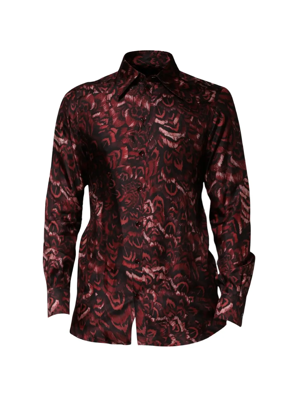 Dolce & Gabbana Hemd mit Feder-Print - Rot