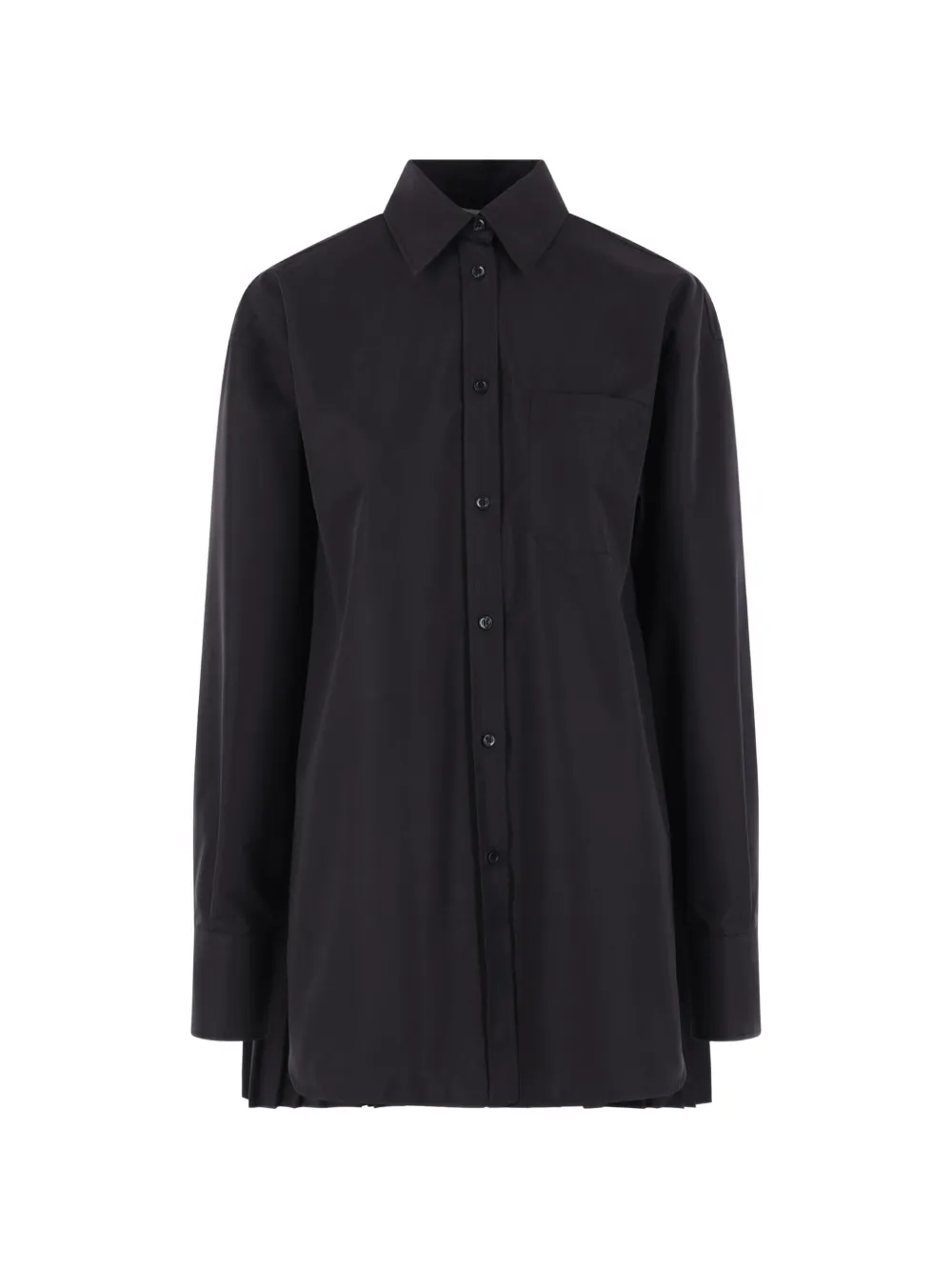 Max Mara pleated-back button-up shirt - Black