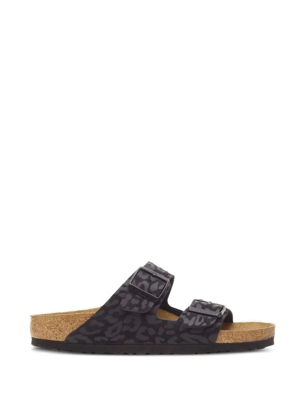 Birkenstock Arizona leopard-print slides Zwart