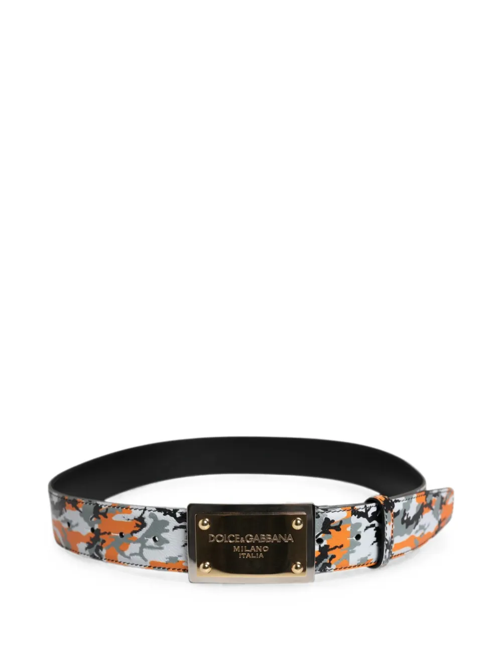 Dolce & Gabbana Cintura con stampa camouflage - Arancione