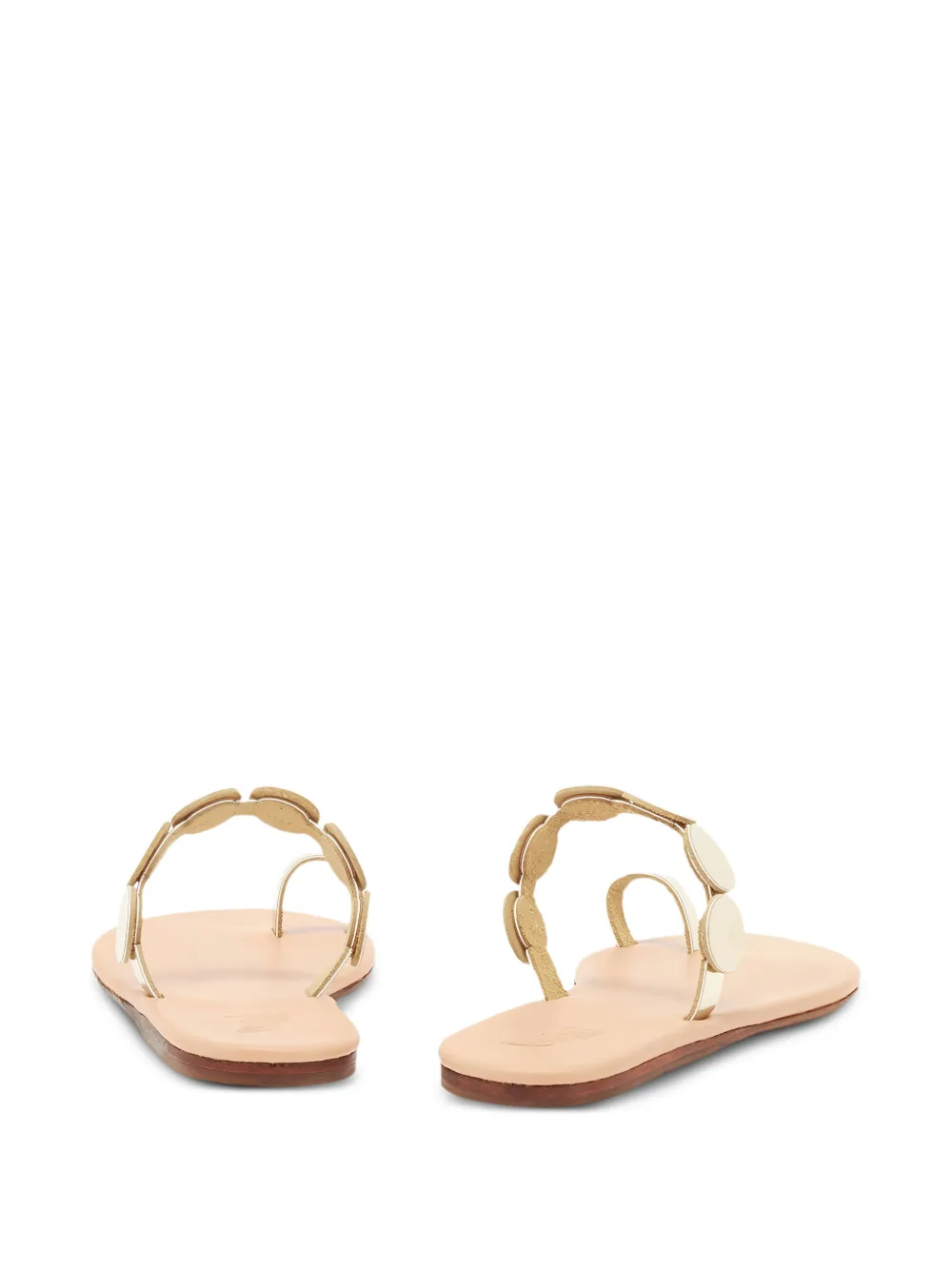 Ancient Greek Sandals Sandalen met verfraaid teenbandje Goud