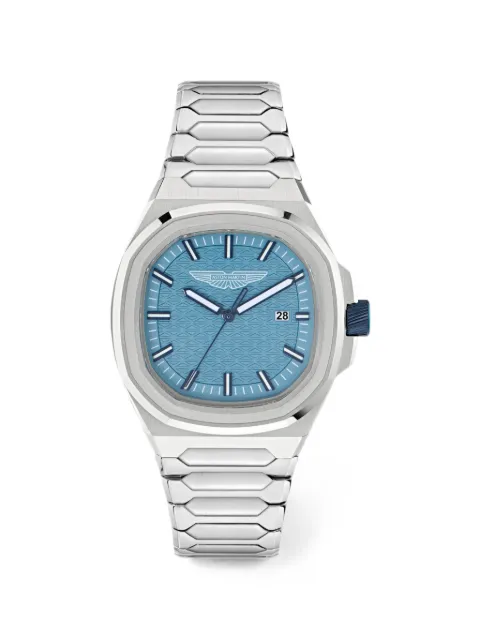 Aston Martin Watches geometric-link bracelet 42mm watch