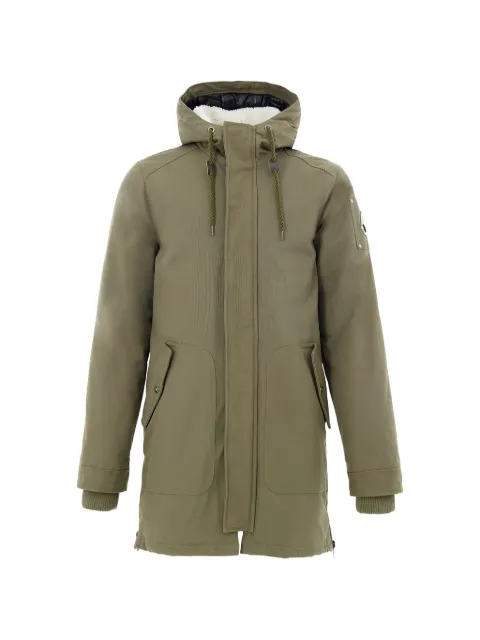 Moose Knuckles drawstring-hood logo-patch parka