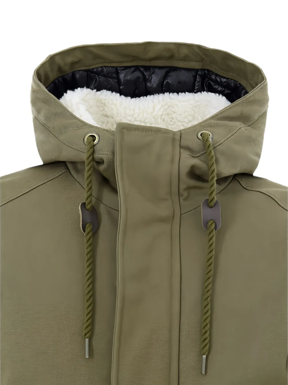 Moose Knuckles Parka met trekkoord capuchon en logo-patch Groen