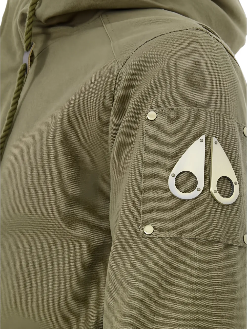 Moose Knuckles Parka met trekkoord capuchon en logo-patch Groen