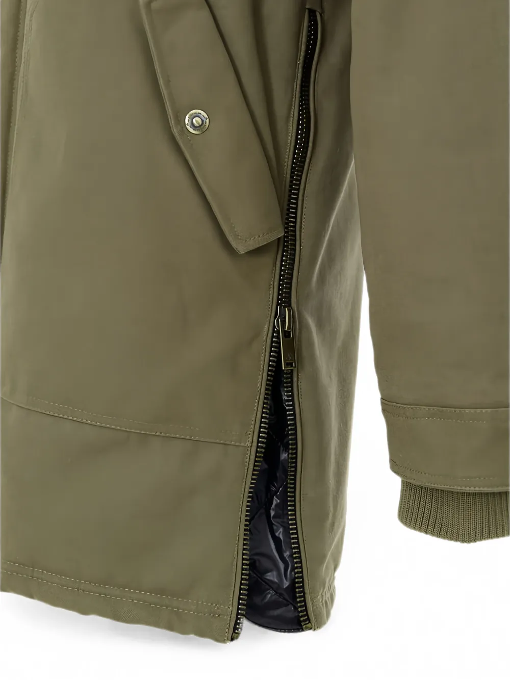 Moose Knuckles Parka met trekkoord capuchon en logo-patch Groen