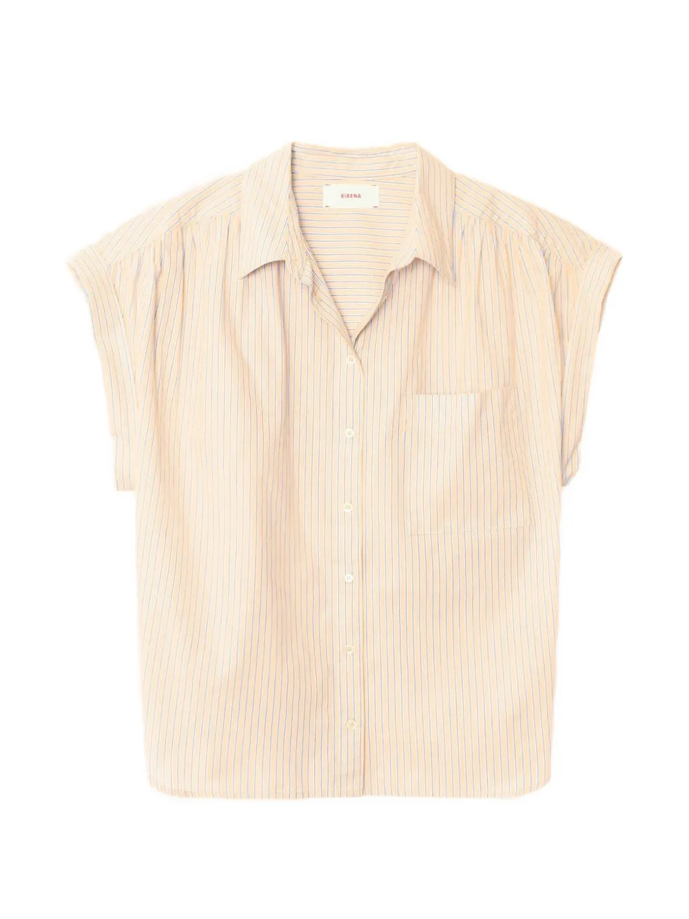 Xirena striped Lexy short-sleeve shirt - Toni neutri