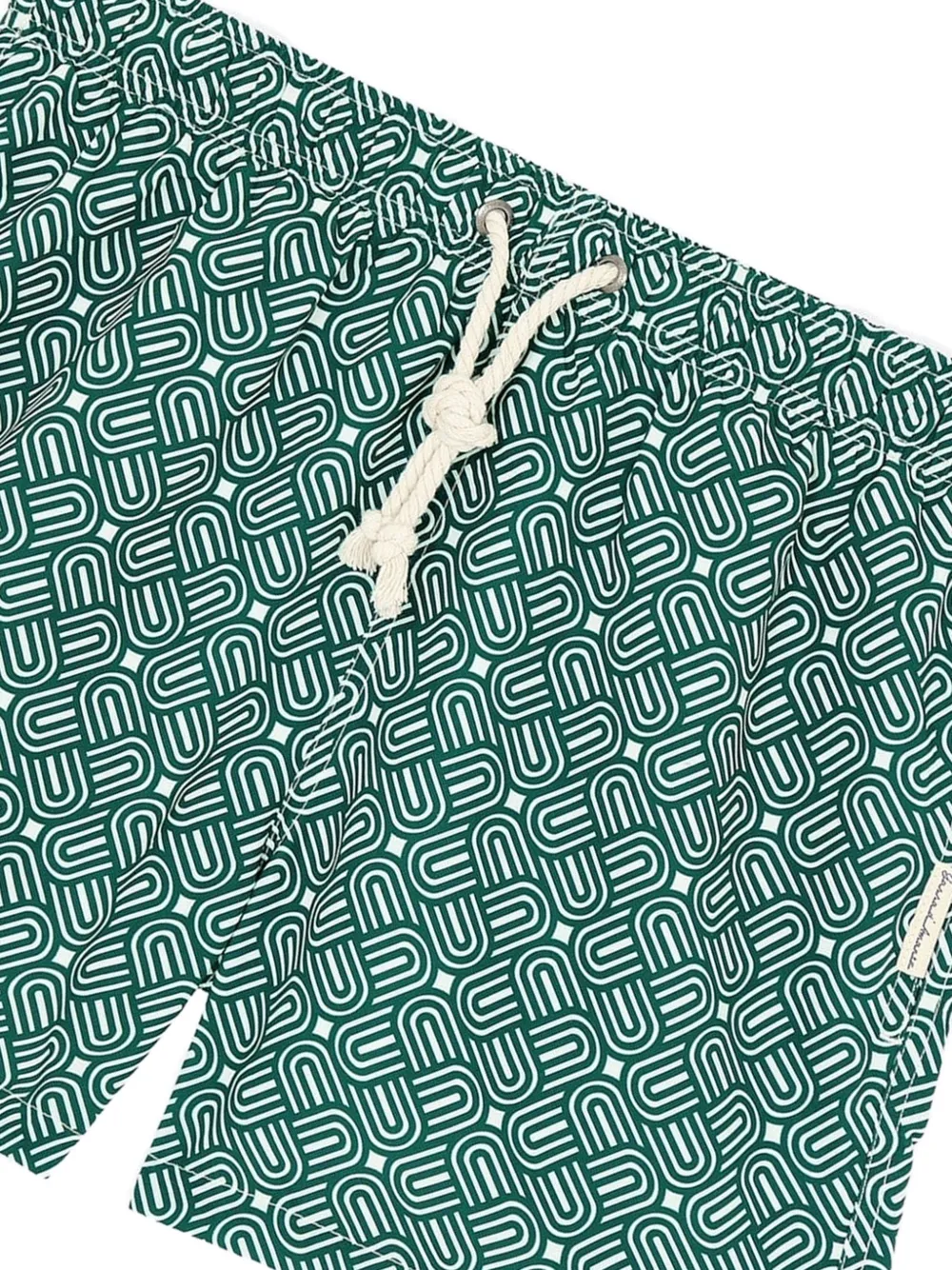 GASSA D AMANTE Zwembroek met trekkoord en logodetail Groen