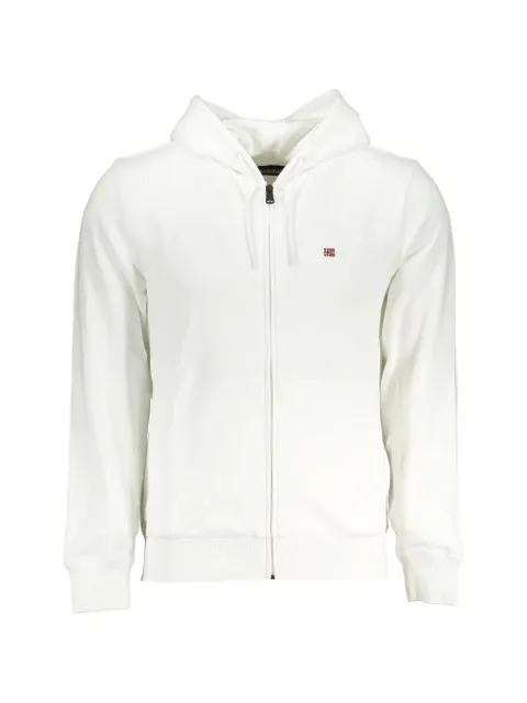 Napapijri logo-patch zip-up hoodie