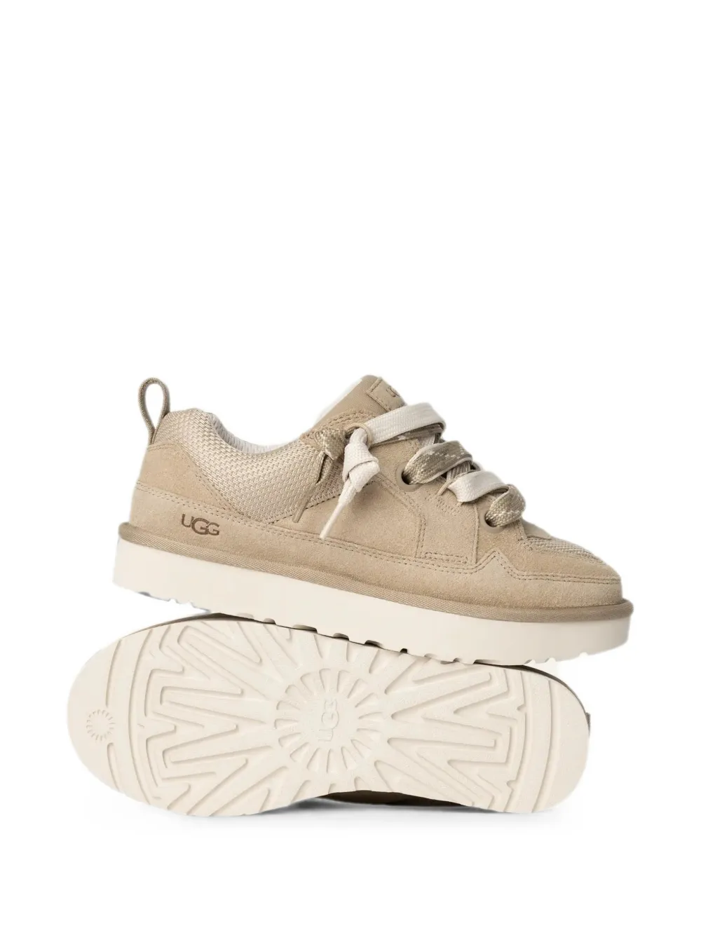 UGG logo-debossed panelled sneakers Beige