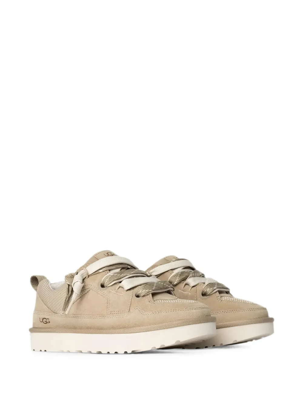UGG logo-debossed panelled sneakers Beige