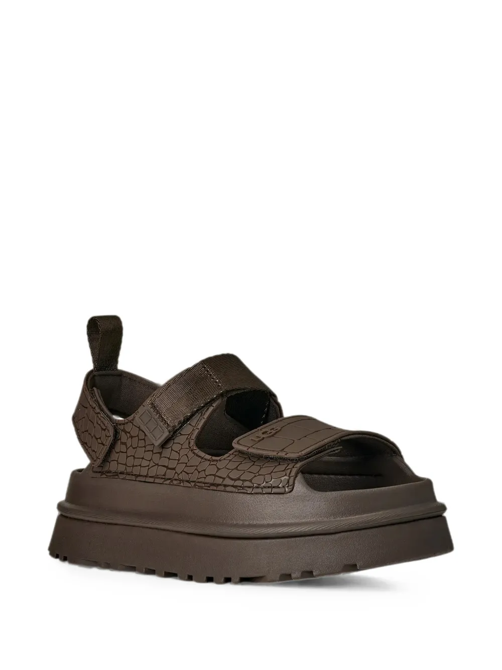 UGG GoldenGlow sandalen met logo-reliëf Bruin