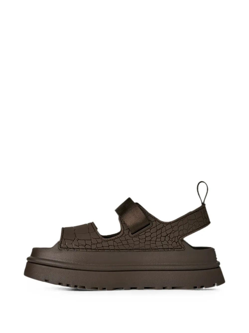 UGG GoldenGlow sandalen met logo-reliëf Bruin