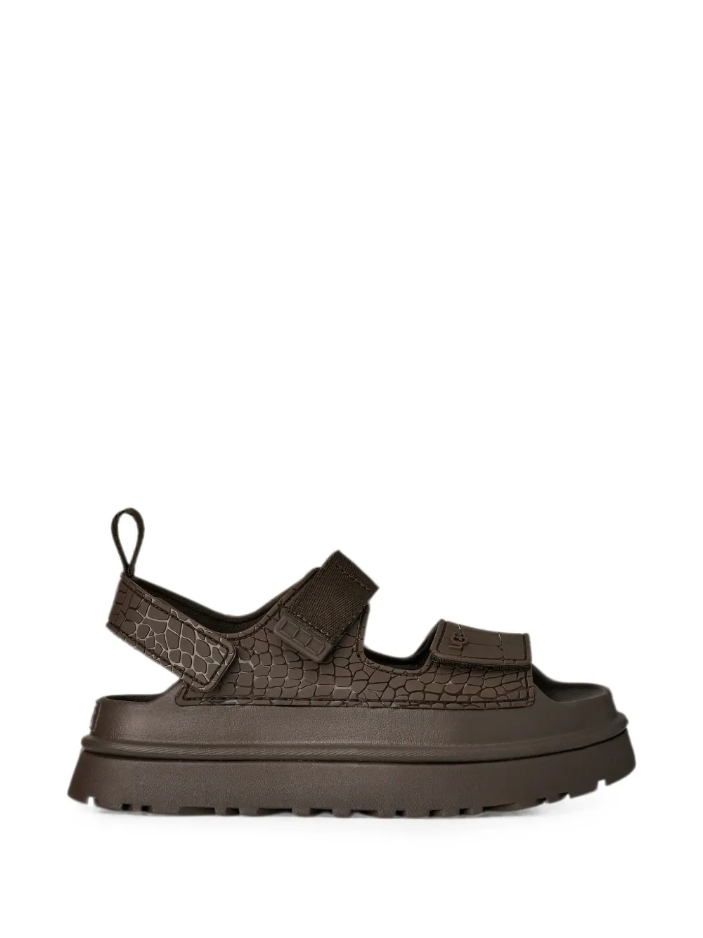 UGG GoldenGlow embossed sandals - Marrone