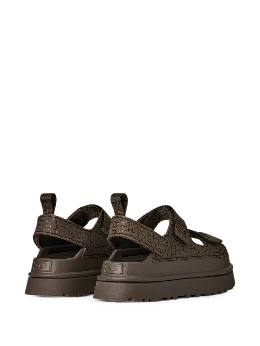 UGG GoldenGlow sandalen met logo-reliëf Bruin