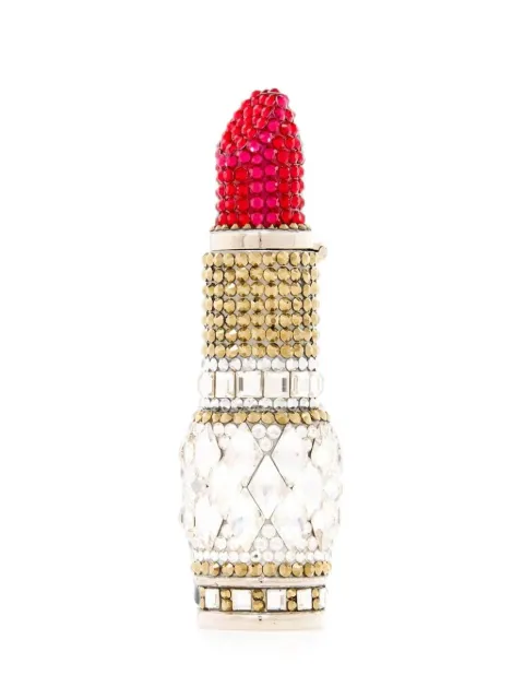 Judith Leiber crystal-embellished lipstick pillbox