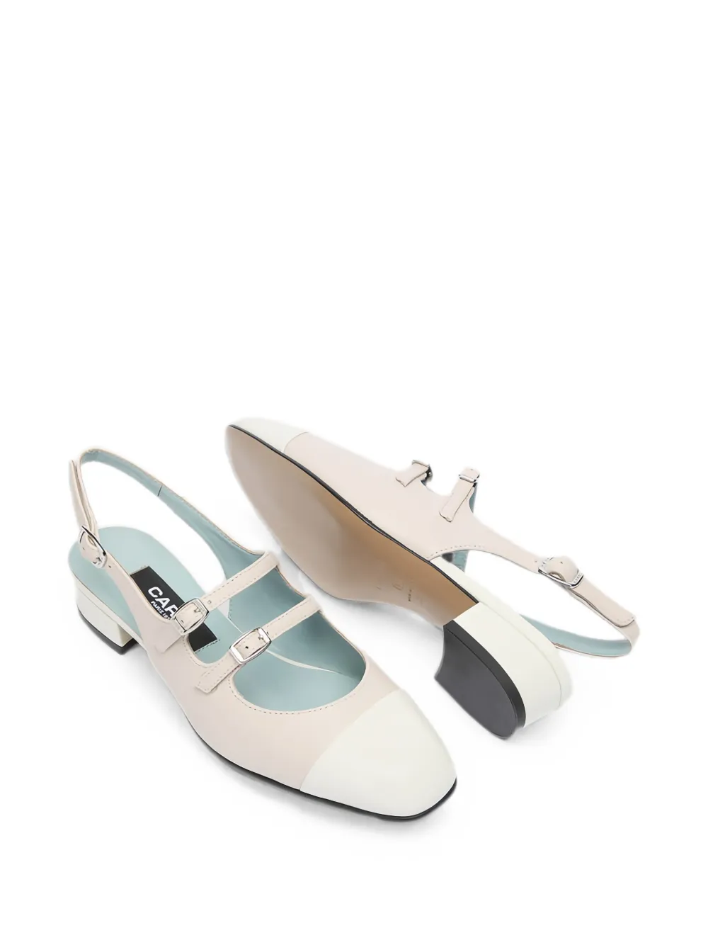 Carel Paris buckled slingback pumps Beige
