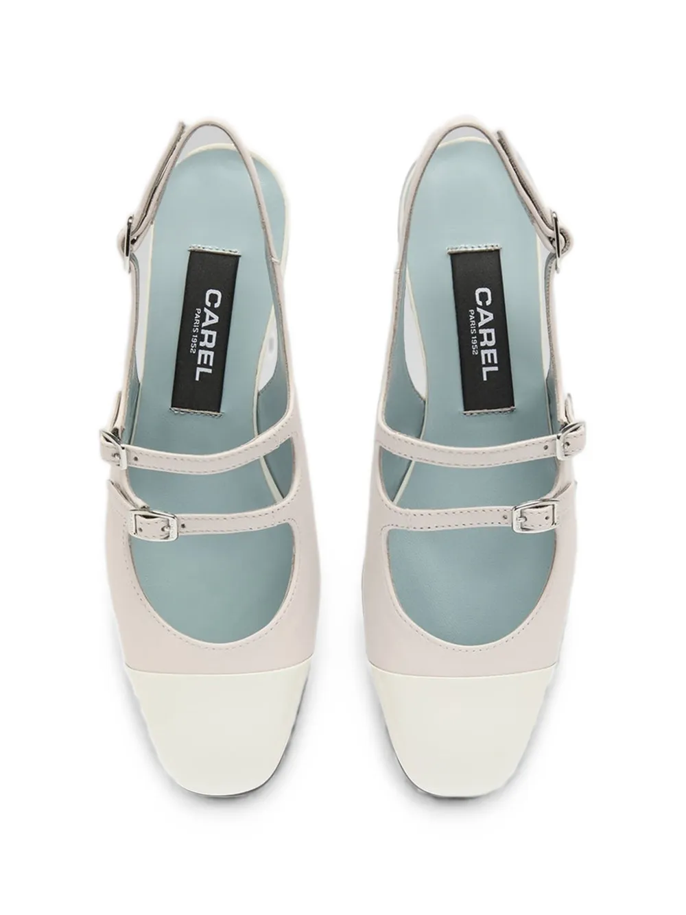 Carel Paris buckled slingback pumps Beige