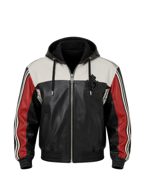 Dolce & Gabbana colour-block leather jacket