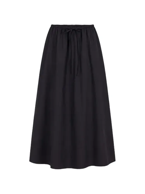 Matteau falda midi con cordones en la cintura