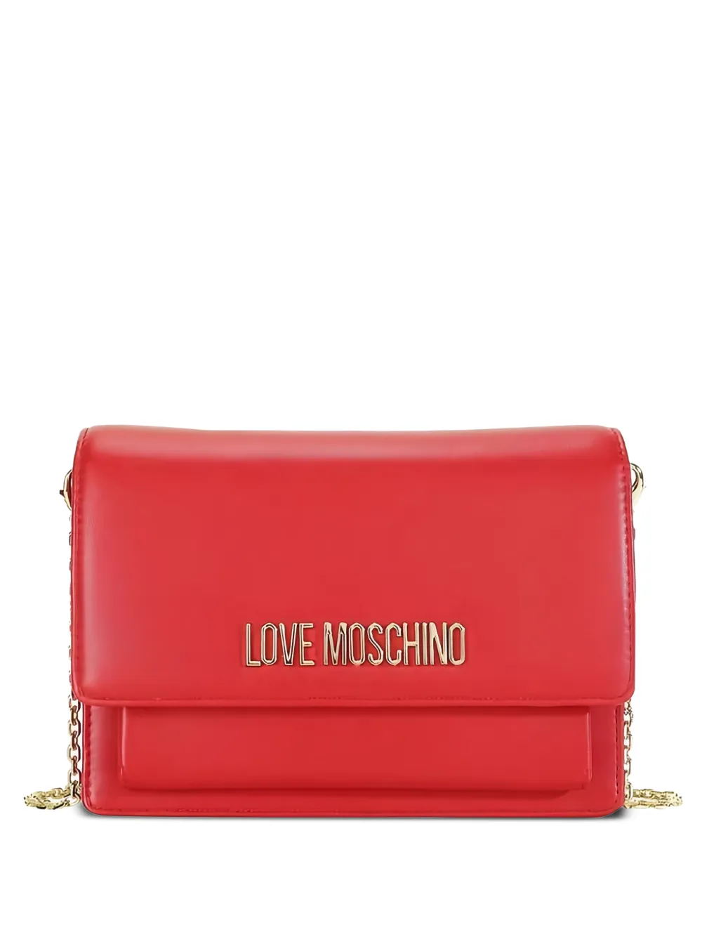 Love Moschino Clutch con placca logo - Rosso