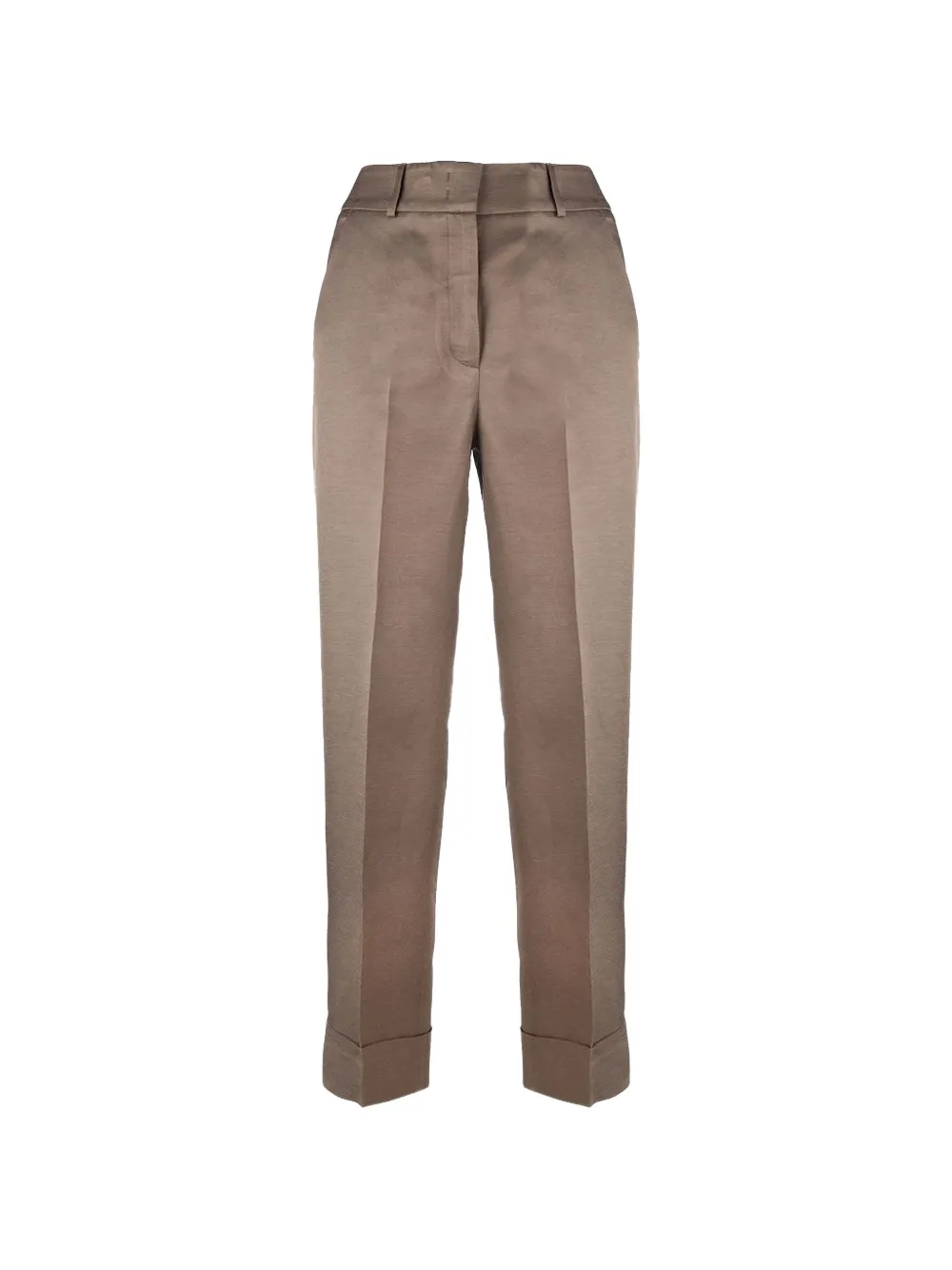 Peserico pressed-crease turn-up trousers - Toni neutri