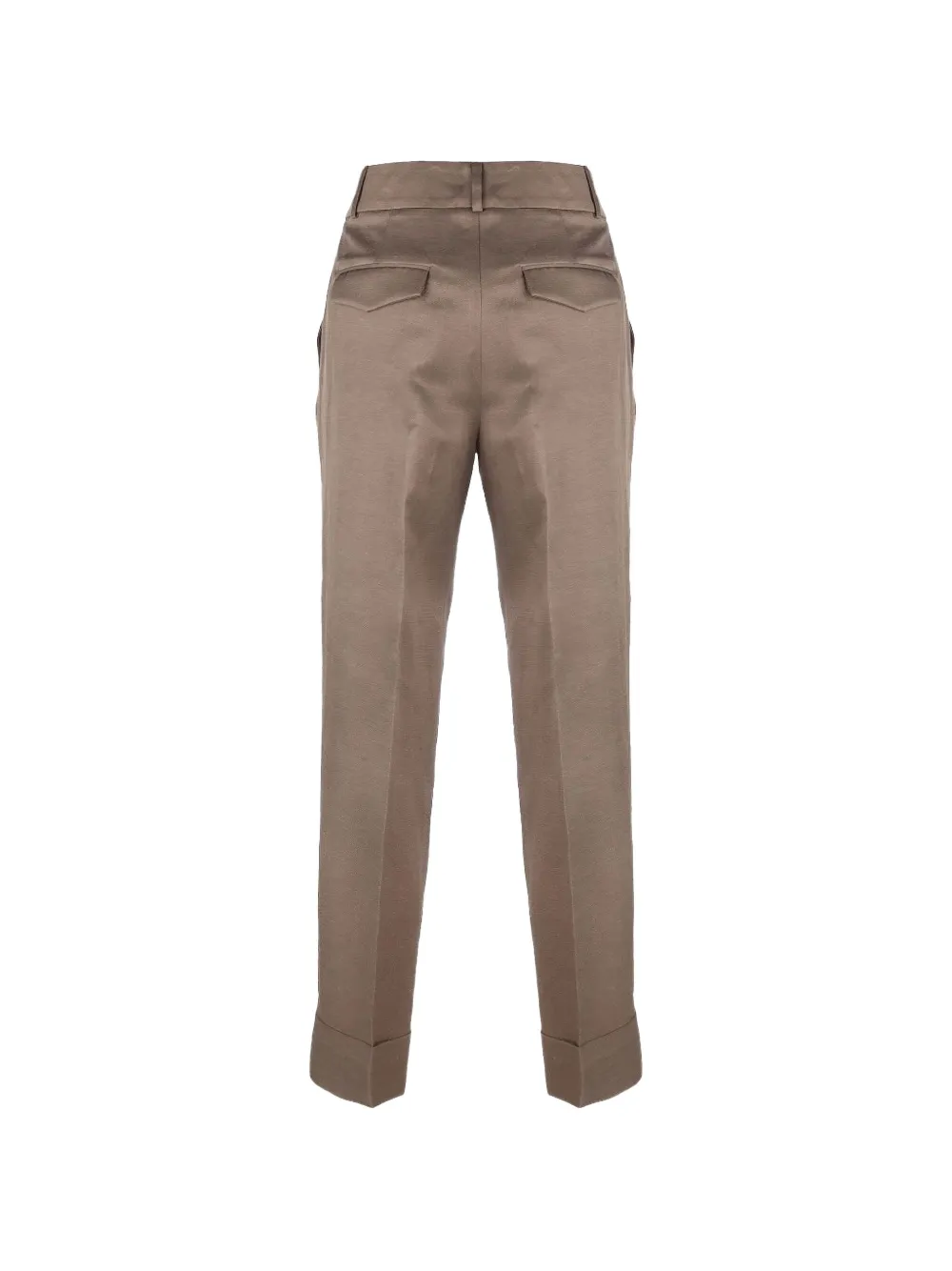 Peserico Plooibroek met omgeslagen pijpen Beige