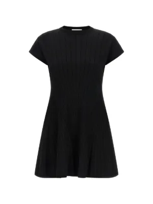 max knit mini dress Mara ribbed-knit short-sleeve | Black EOSSJUNE26_20OFF