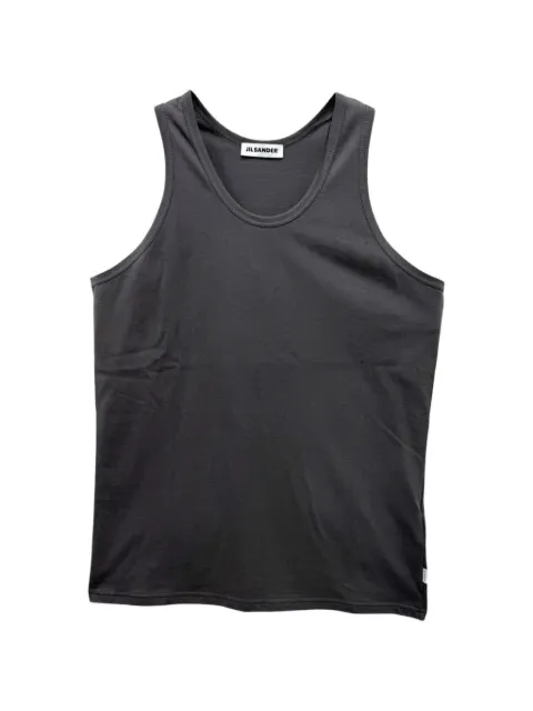 Jil Sander logo-patch scoop-neck vest