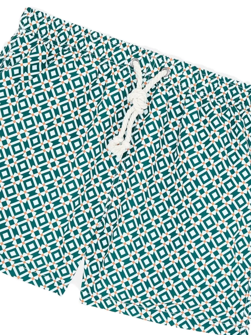 GASSA D AMANTE Taormina zwembroek met geometrische print en trekkoord Groen